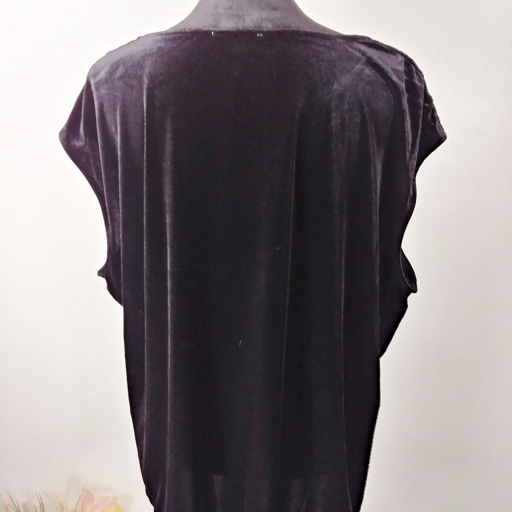 Calvin Klein black sleeve less blouse Size 2X - Picture 4 of 10